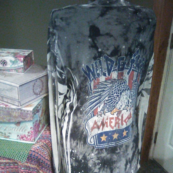 Long sheer graphic print tunic - Picture 4 of 4